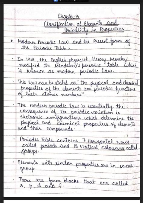 class 11 chemistry chapter 3 short notes
