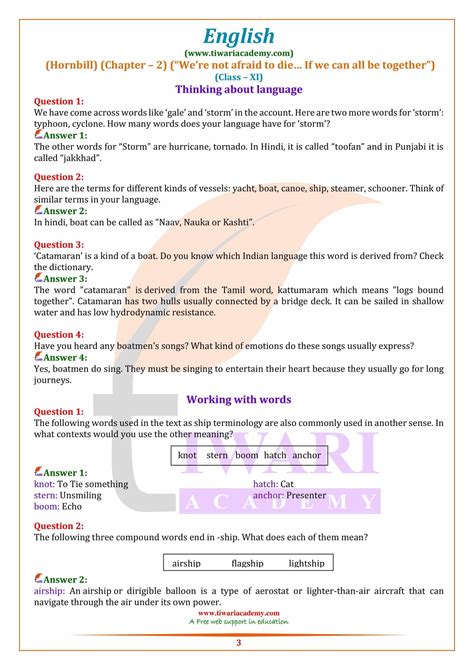 class 11 english notes chapter 3