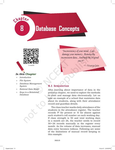 class 12 computer science chapter 8 database concepts notes