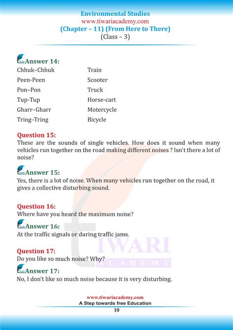 class 3rd evs chapter 11 question answer questions and answers