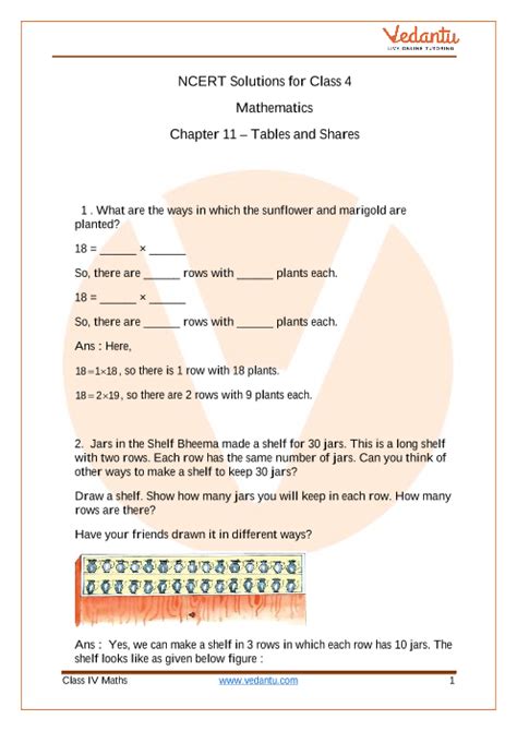 Class 4 Maths Chapter 11 Worksheet