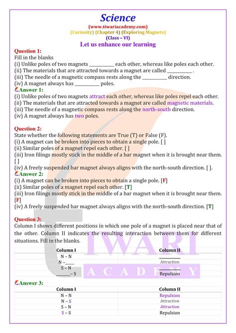 Class 6 Science Video