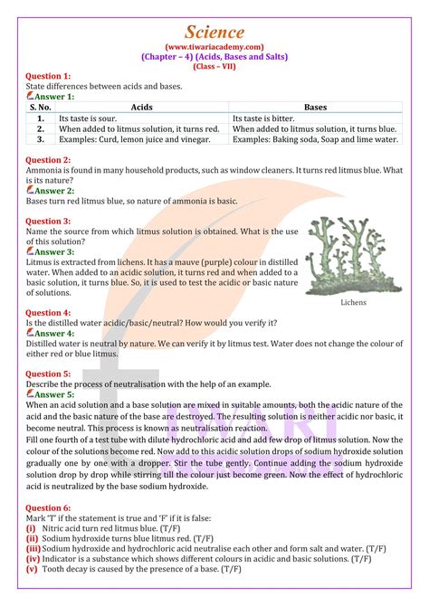 class 7 basic science questions and answers chapter 4
