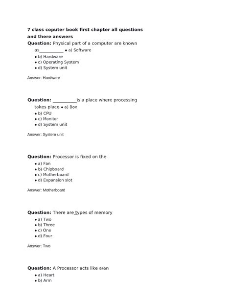 class 7 computer questions with answers pdf chapter 1