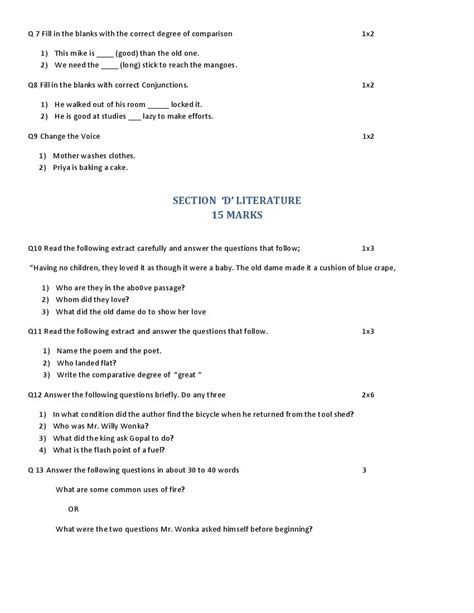 Class 7 English 2Nd Paper Answer