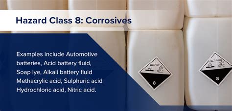 Class 8 Corrosive Examples