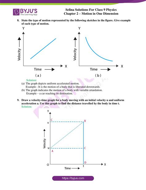 class 9 motion graph questions with solutions