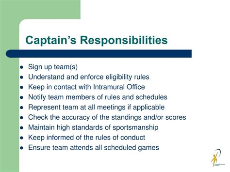 class captain duties and responsibilities