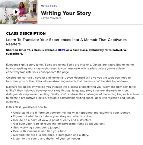 class description example