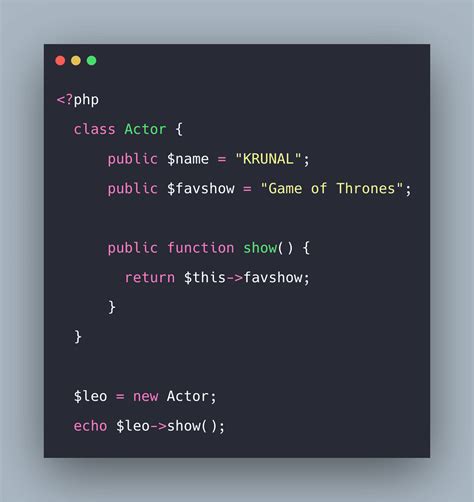 Class Example Php