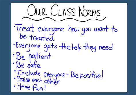 Class Norms Examples College