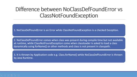Class Not Found Exception Test Runner