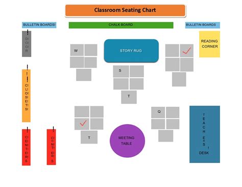 Class Seating Chart Examples