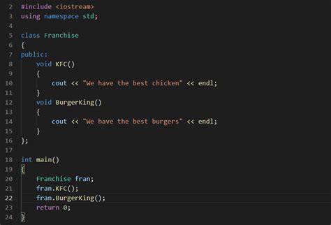 Class With Example In C++