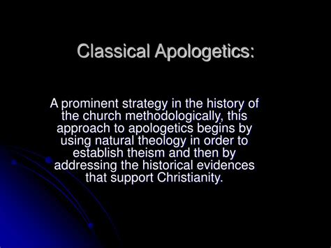classical approach to apologetics
