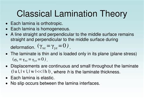 Classical Laminate Theory