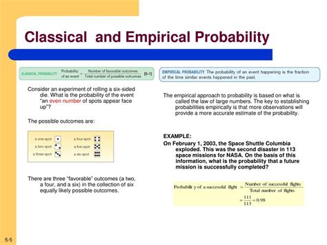 classical vs empirical probability examples