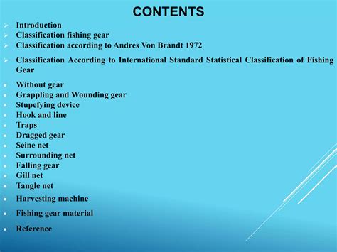 Classification Of Fishing Gears
