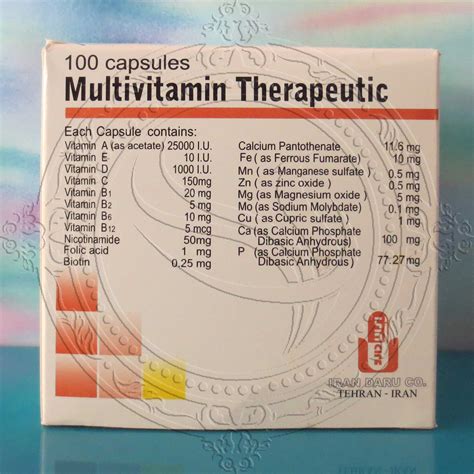Classification Of Multivitamin