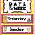 classroom days of the week printables