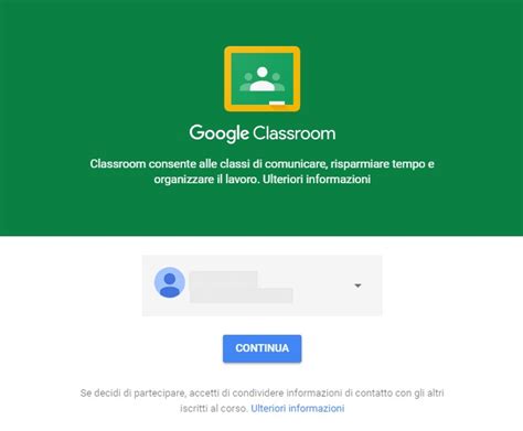 classroom accedi come studente