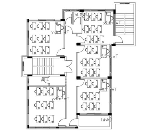 classroom floor plan dwg
