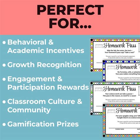 Classroom Incentives Printable Full Page