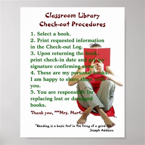 Classroom Library Checkout Rules