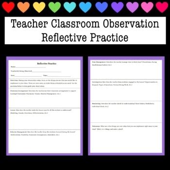Classroom Observation Reflection Questions