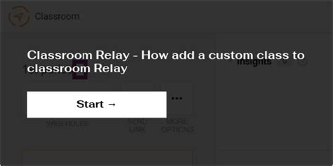 Classroom Relay Tutorial