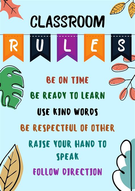 Classroom Rules Made By Students