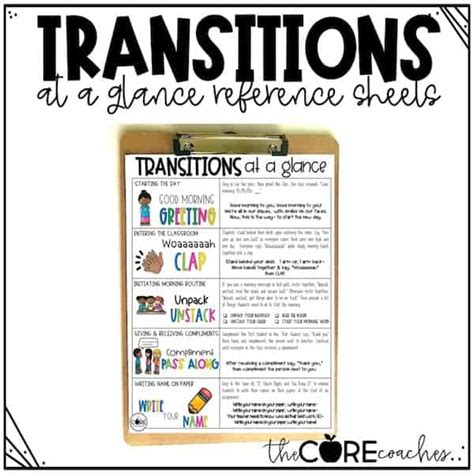 Classroom Transitions Examples