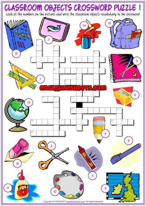 Students working on a crossword puzzle in a classroom setting