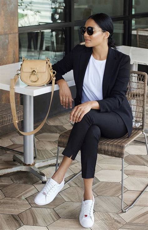 Womens' Suits With Sneakers 27 Ways To Style Suits With Sneakers