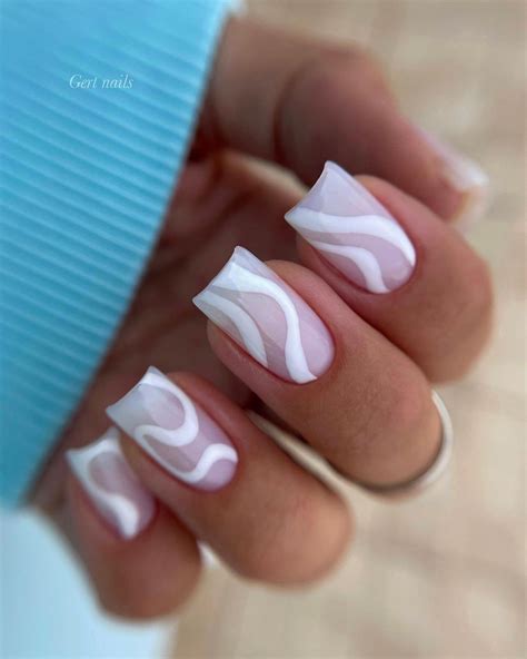 Classy White Coffin Nails