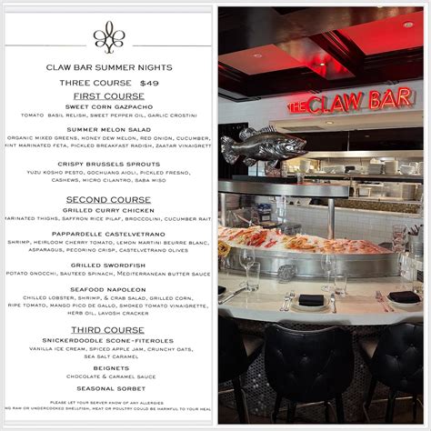 Claw Bar Menu Naples
