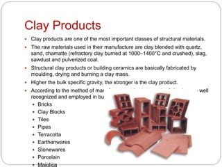 Clay Products Example
