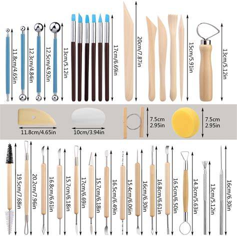 Clay tools and materials