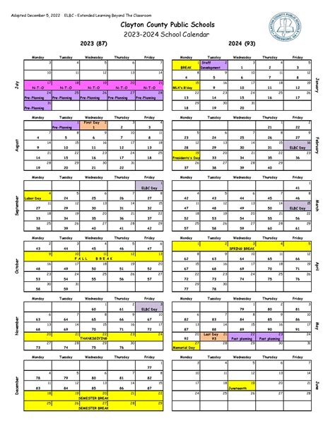 Clayton County School Calendar 2024-25