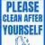 clean after yourself sign