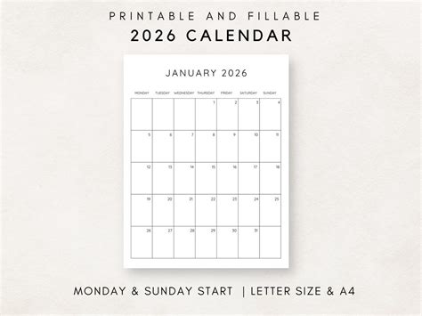 Clean and simple calendars