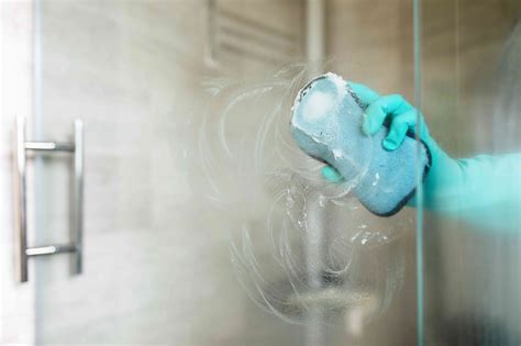 clean soap scum off shower glass doors