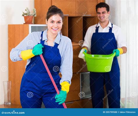 cleaners at work