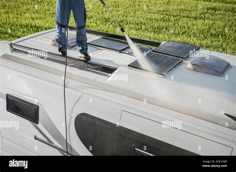 cleaning a camper roof