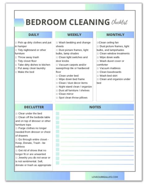 +26 Cleaning Bedroom List References