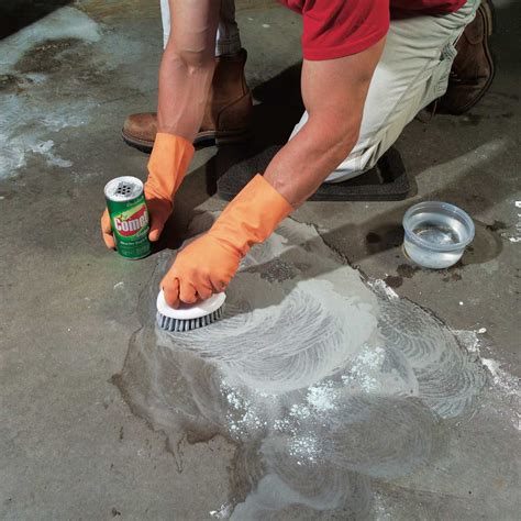 cleaning paint from concrete floors
