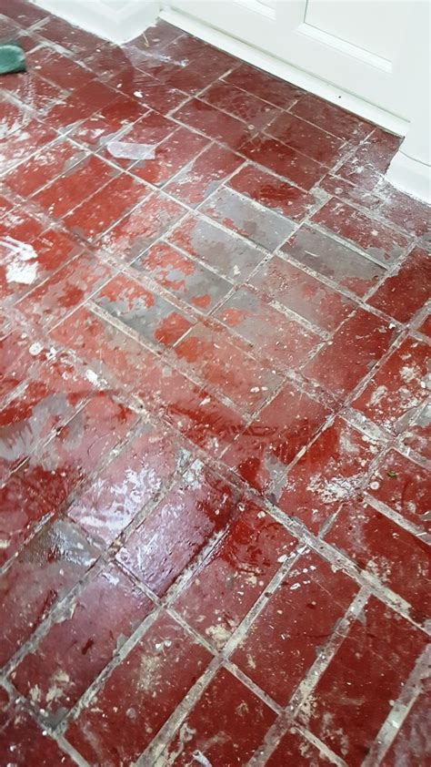 cleaning paint off quarry tiles