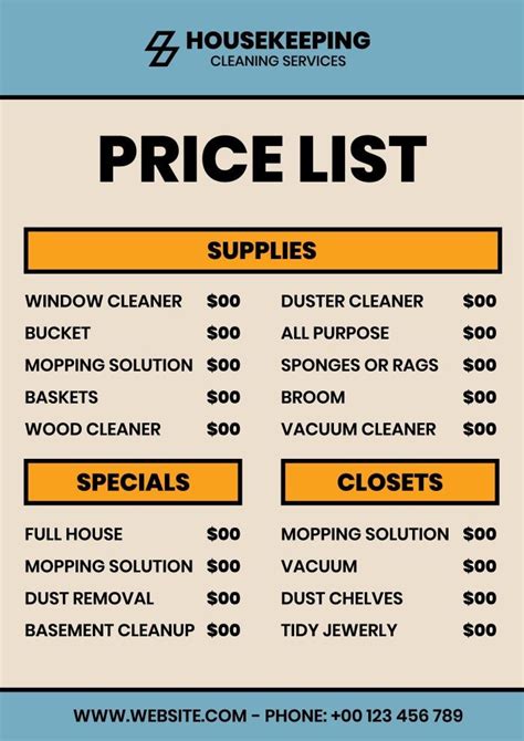 cleaning service pricing