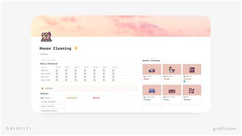 Cleaning Template Notion