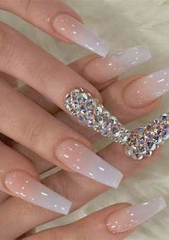 Clear Acrylic Nails With Rhinestones: A Trendy Nail Art Design In 2023